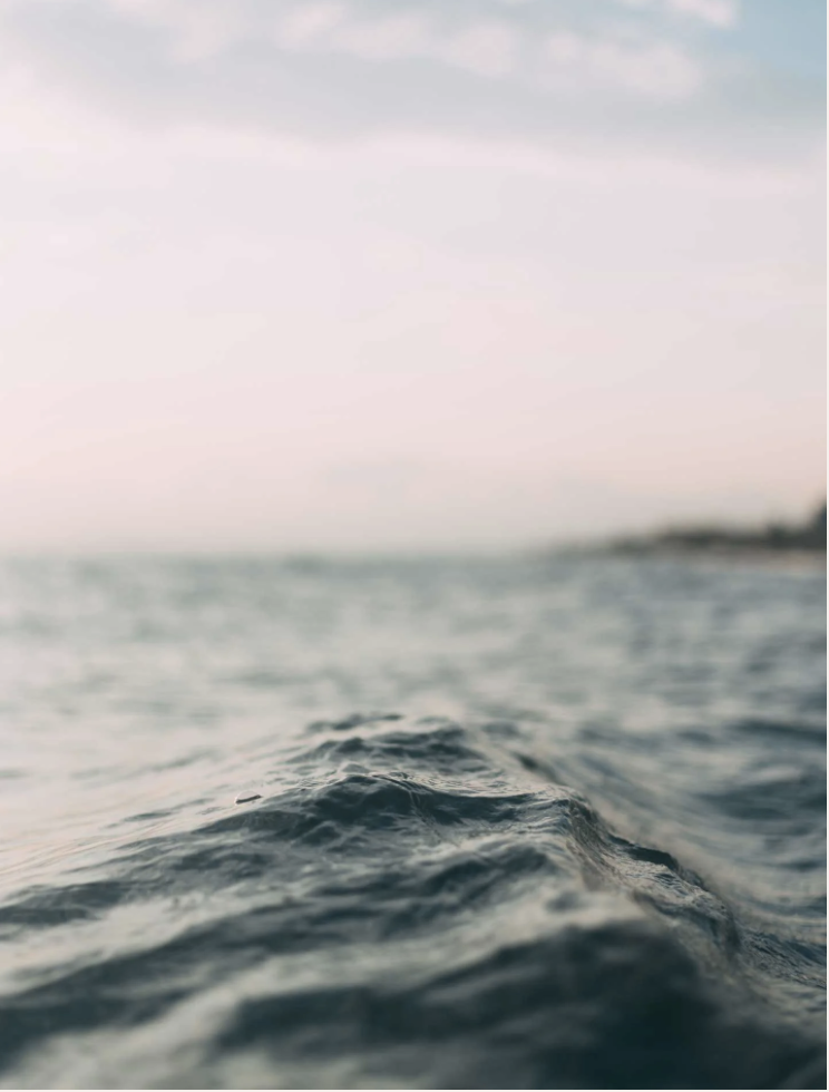 Ocean surface at dusk